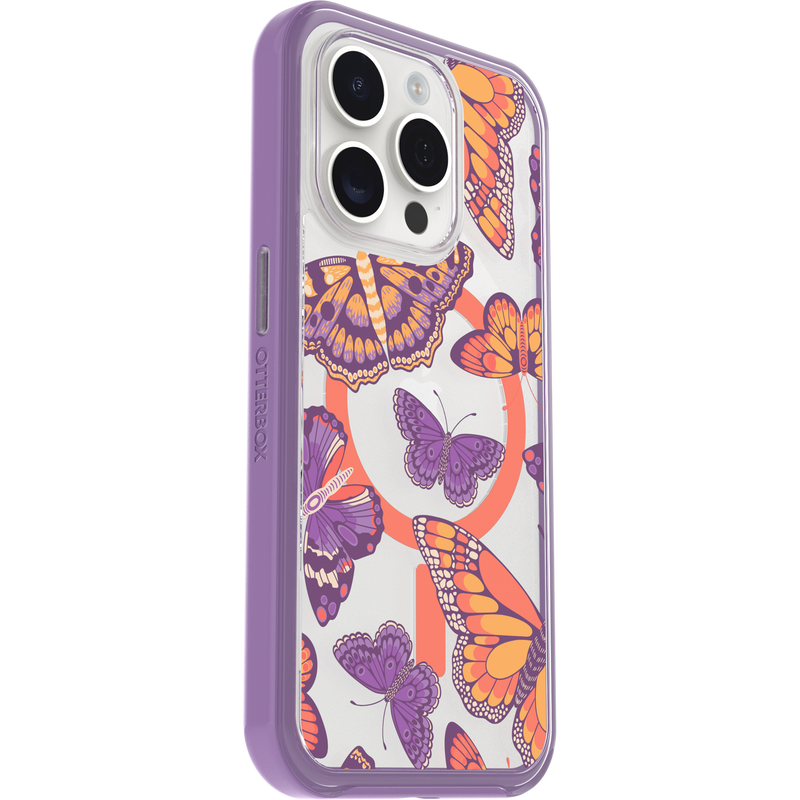 product image 3 - iPhone 15 Pro Hülle Symmetry Series Clear für MagSafe Fluttering Flora