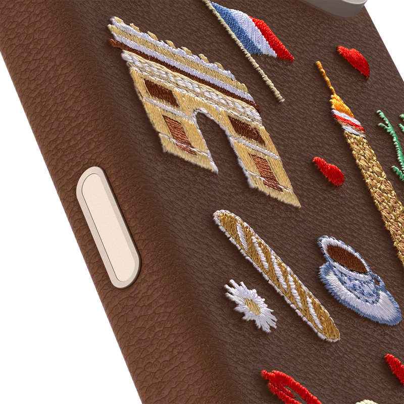 product image 3 - iPhone 17 Pro Max Hülle Symmetry Series Cactus Leather Embroidery