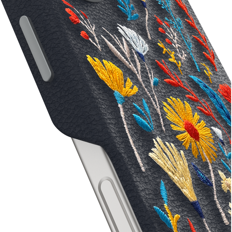 product image 3 - iPhone 16 Hülle Symmetry Series Cactus Leather Embroidery