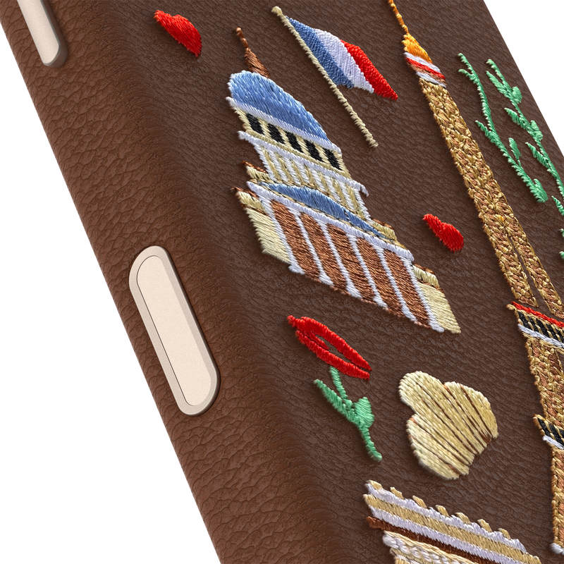 product image 3 - iPhone 17 Hülle Symmetry Series Cactus Leather Embroidery