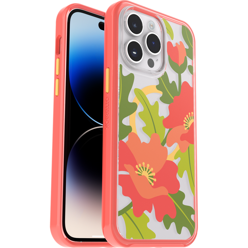 product image 1 - iPhone 14 Pro Max Hülle Symmetry Series Clear für MagSafe Fluttering Flora