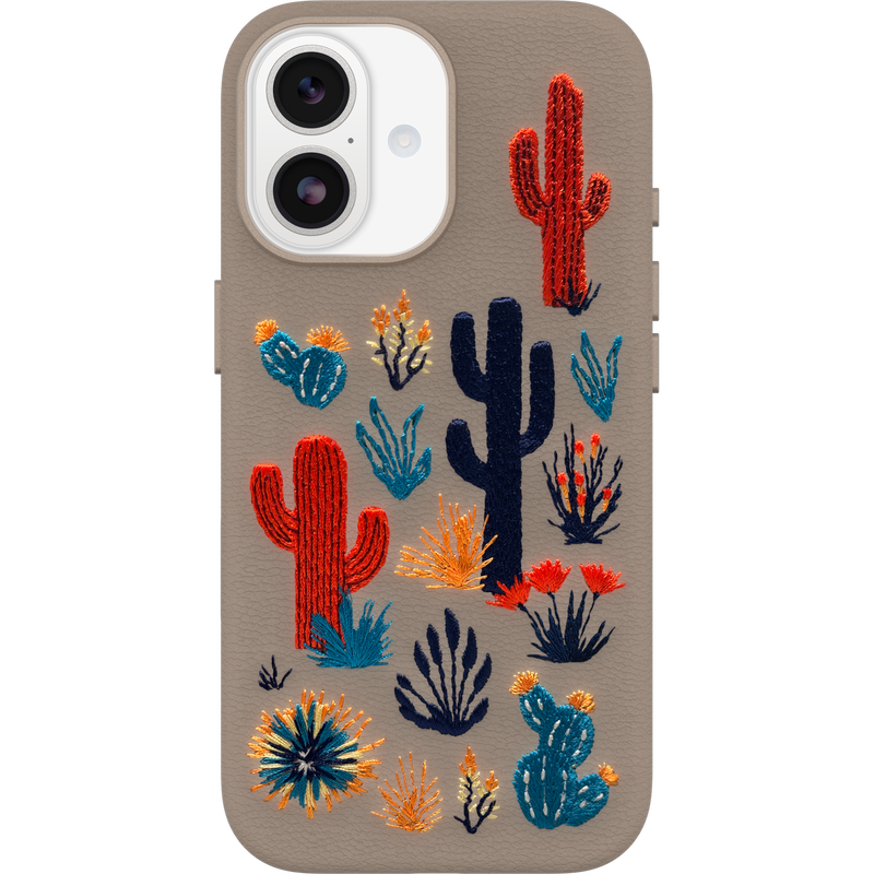 product image 1 - iPhone 17 Hülle Symmetry Series Cactus Leather Embroidery