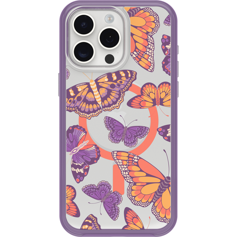 product image 2 - iPhone 15 Pro Max Case Symmetry Series Clear for MagSafe Fluttering Flora