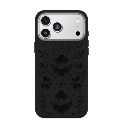 iPhone 17 Pro Max H&uuml;lle | Symmetry Series Cactus Leather Embroidery