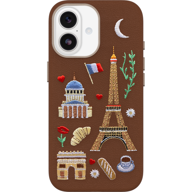 product image 1 - iPhone 17 Hülle Symmetry Series Cactus Leather Embroidery