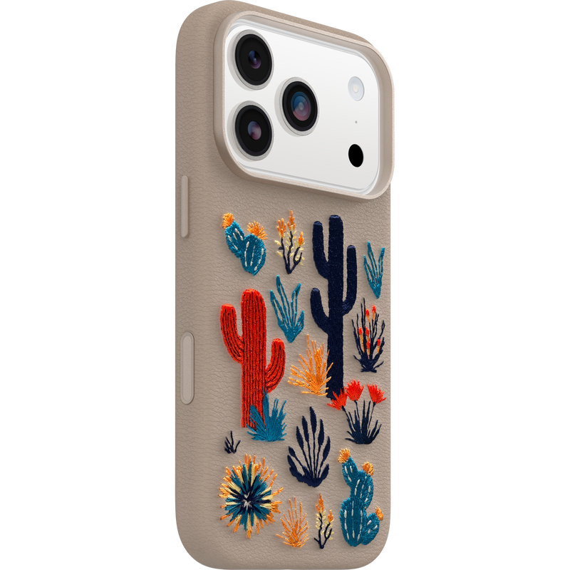 product image 2 - iPhone 17 Pro Hülle Symmetry Series Cactus Leather Embroidery
