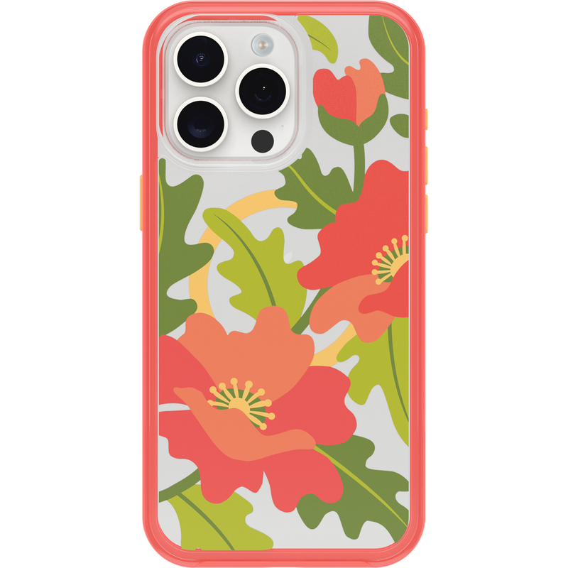 product image 2 - iPhone 15 Pro Max Case Symmetry Series Clear for MagSafe Fluttering Flora