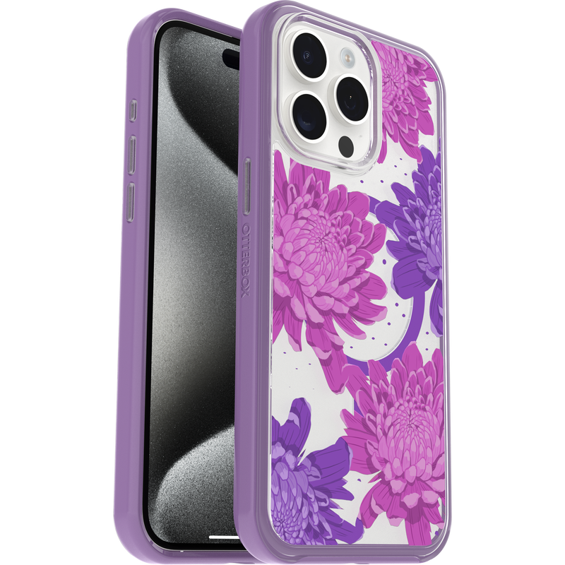 product image 1 - iPhone 15 Pro Max Case Symmetry Series Clear for MagSafe Fluttering Flora