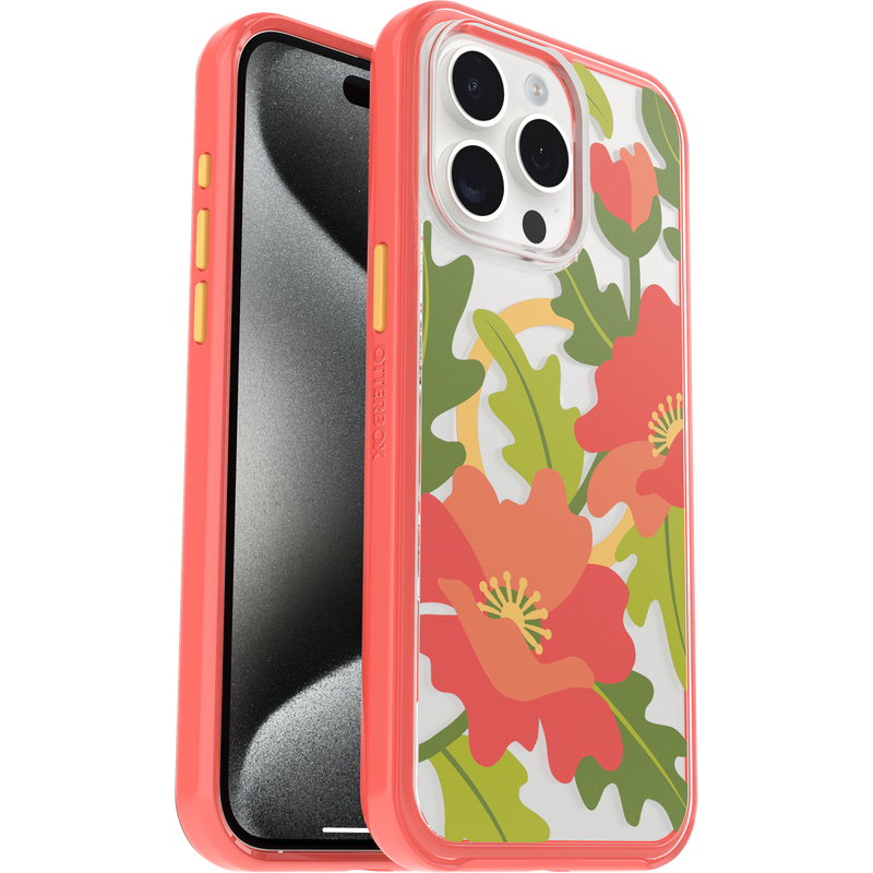 product image 1 - iPhone 15 Pro Max Case Symmetry Series Clear for MagSafe Fluttering Flora