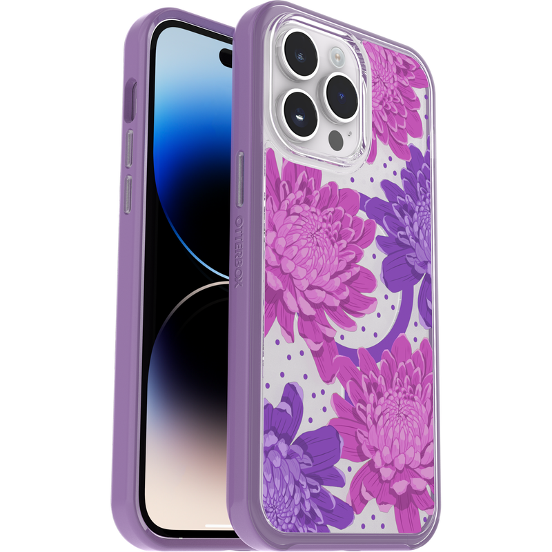 product image 1 - iPhone 14 Pro Max H&uuml;lle Symmetry Series Clear f&uuml;r MagSafe Fluttering Flora
