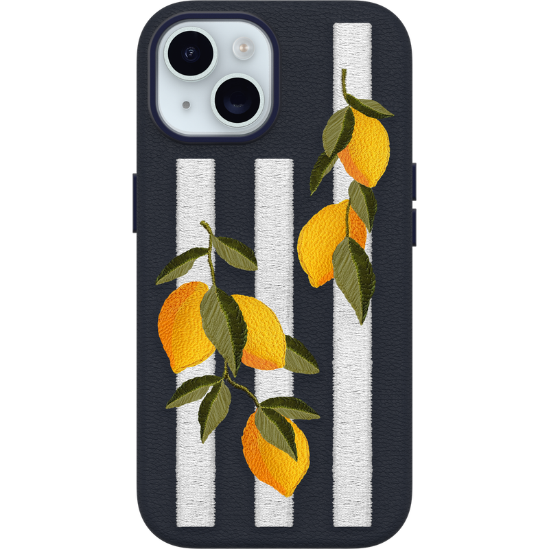 product image 2 - iPhone 16e und iPhone 15 Hülle Symmetry Series Cactus Leather Embroidery